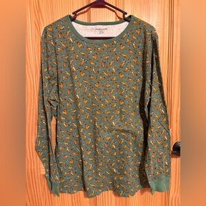 Amazon Essentials Santa Hat Squirrel Pajama Top Size XXL